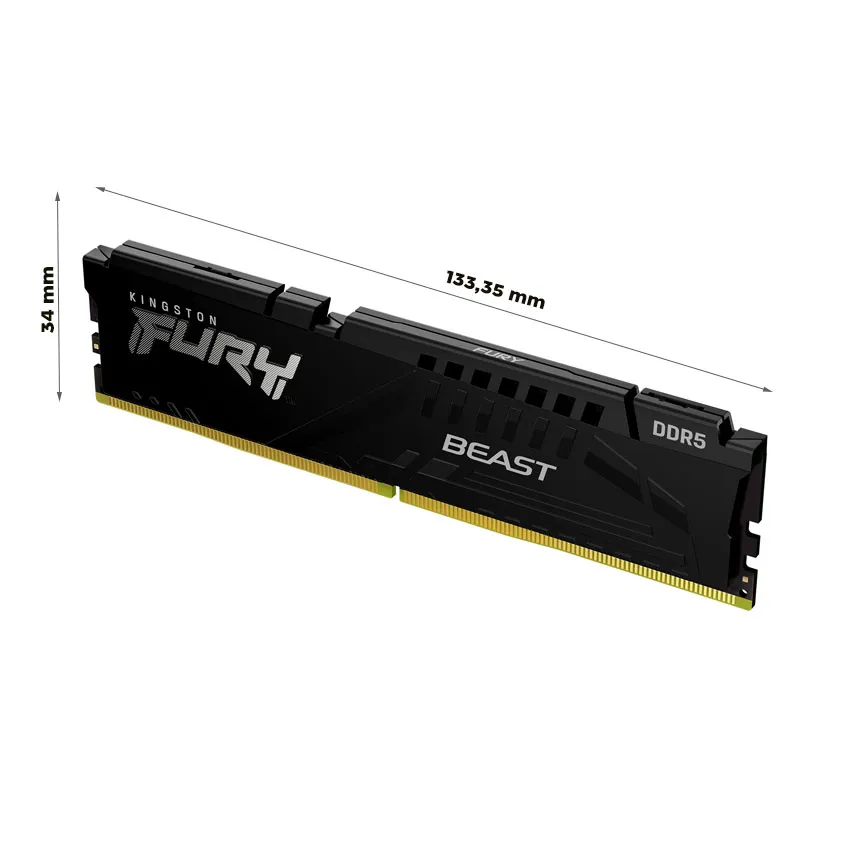 Ram Desktop Kingston Fury Beast (KF552C40BB-8) 8GB (1x 8GB) DDR5 5200Mhz